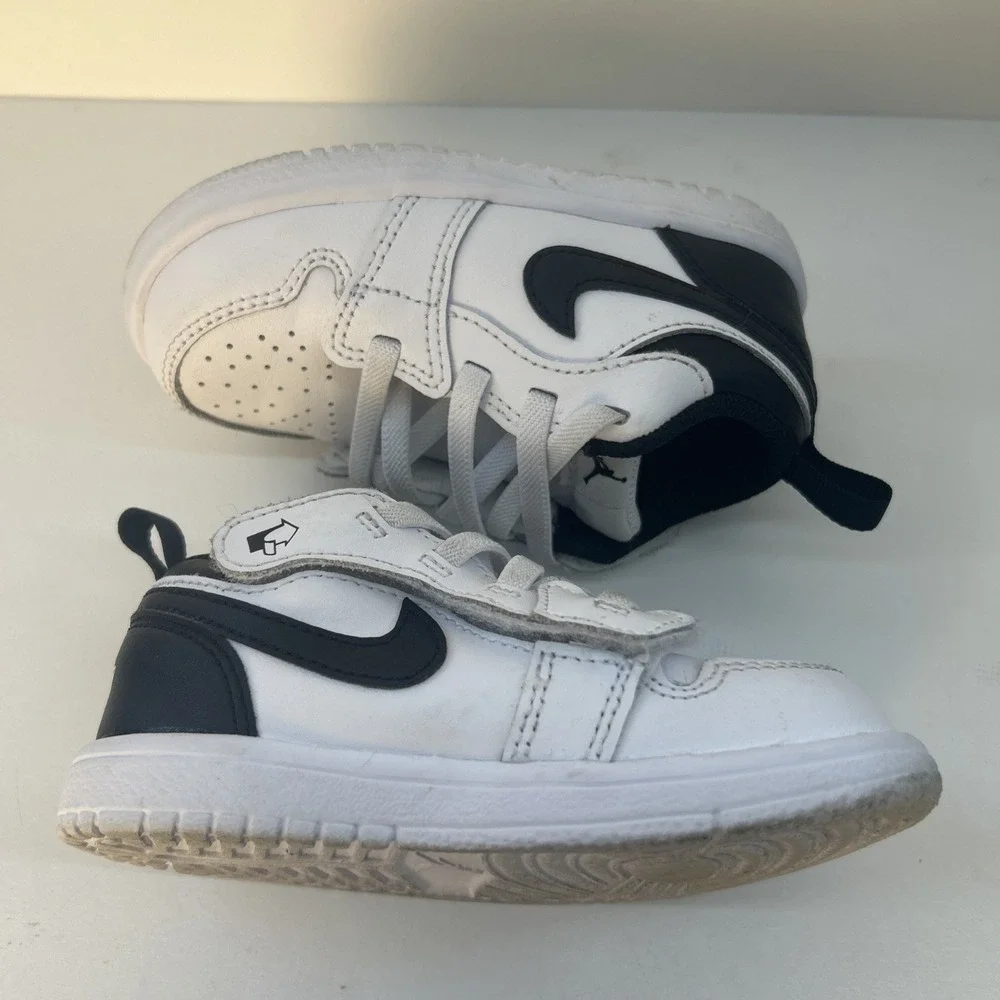 Nike Air Jordan 1 Low Alt (TD)‎ Sneakers Size 7C White/Black DR9747-132
